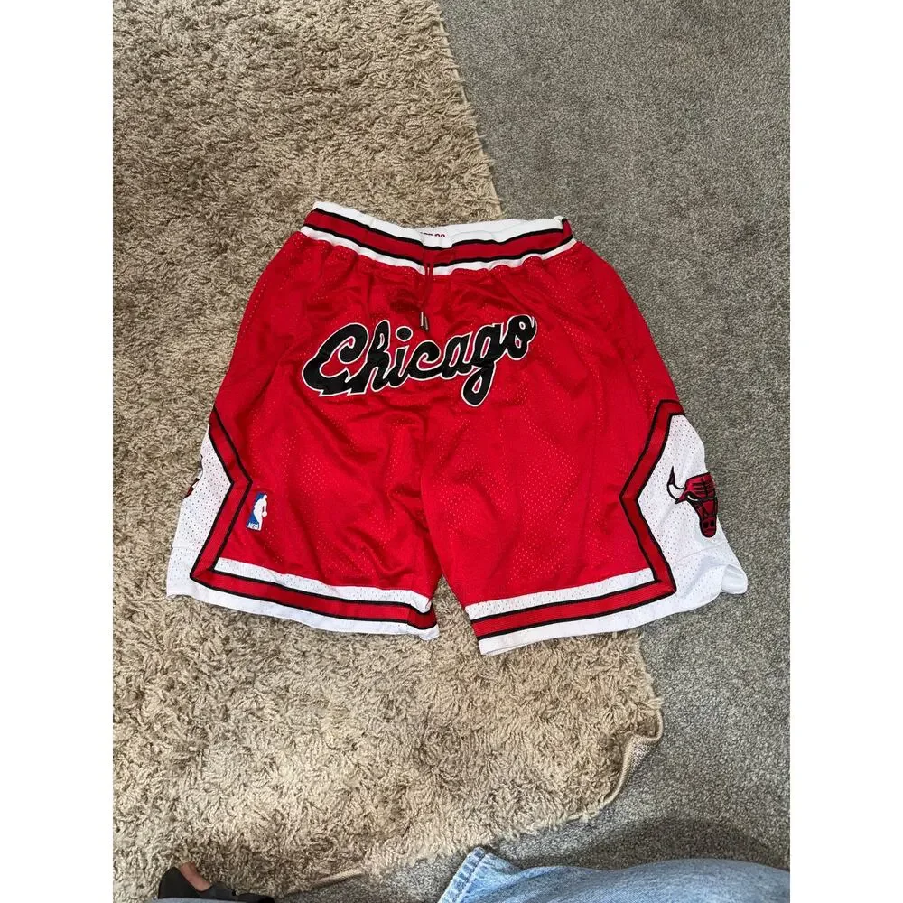 Just Don Retro NBA Chicago Bulls 1997-98 Throwback Basketball Shorts Men's XL